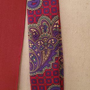 Trafalgar Men's Braces Red/Purple Paisley-Squares